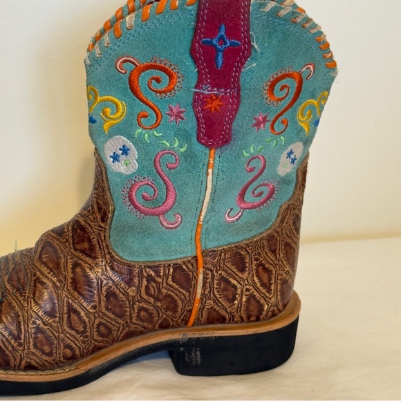 Ariat Tombstone Cowboy Boots Girls Size 12 Brown Turquoise
Western Style - Picture 4 of 12